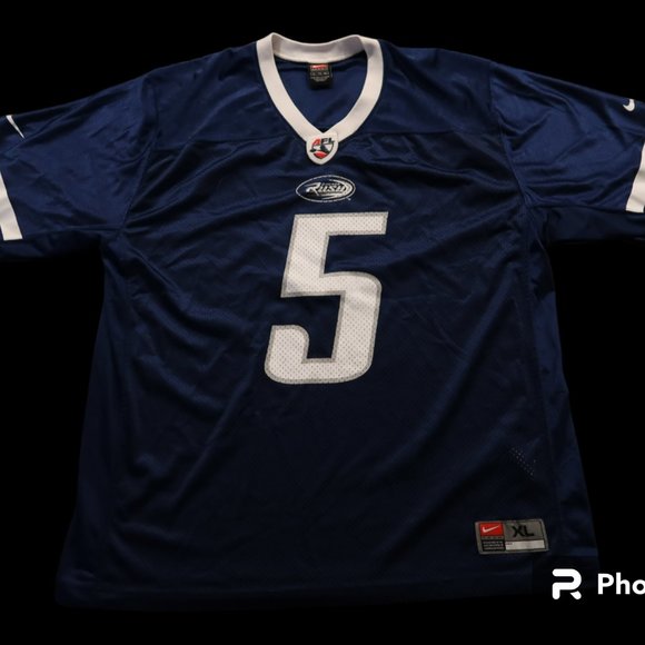 Vintage Nike AFL Chicago Rush Blue White Football Team Jersey Mens XL - Picture 1 of 8